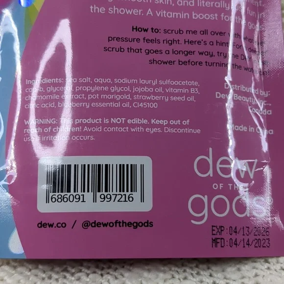 dew of the gods Frozé Vitamin BodyScrub, 150ml/5.29fl oz - Picture 9 of 13